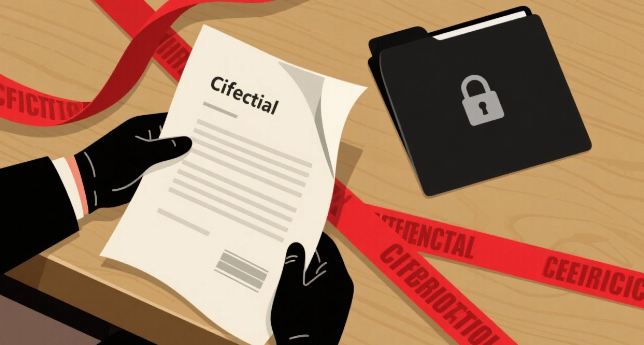 内部泄密风险警示，商业机密保护警示标识